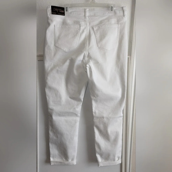 Copper Flash Womens 16W Curvy Ankle Skinny White Premium Denim (TINY FLAW) - Picture 4 of 12